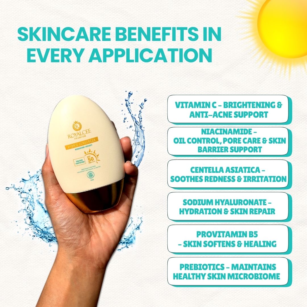 HYBRID SUNSCREEN  SPF 50++++ Royalcee Premium